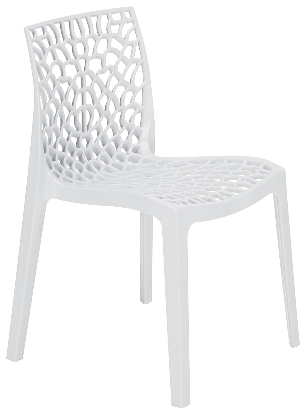 Chaise de jardin Gruvyer polypropylène 52x51x81cm Blanc