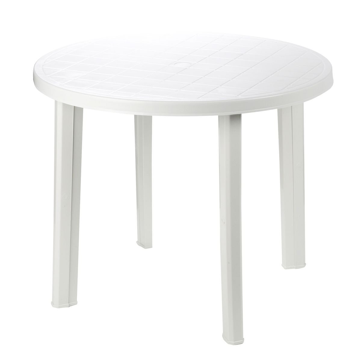 Table résine ronde Tondo Ø90x72cm blanc - PROGARDEN