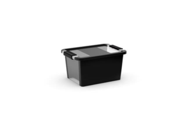 Boîte de rangement BiBox plastique à couvercle 11 L noir - KIS