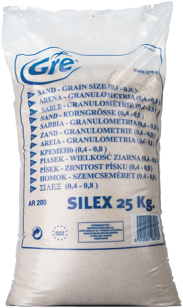 Sable pour filtration piscine sac 25kg - GRE