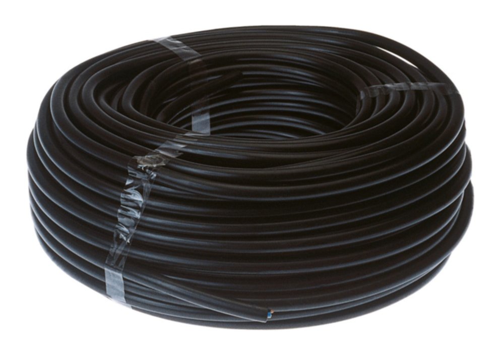 Câble électrique U-1000 R2V 3G1,5mm² Noir 50m - ELECTRALINE