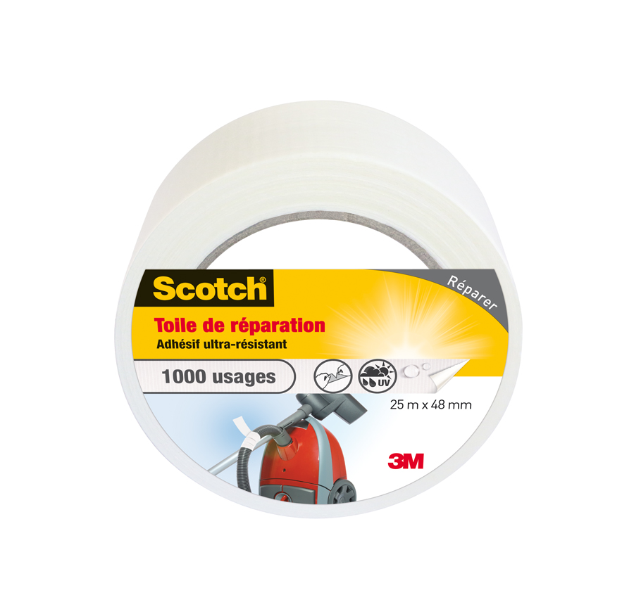 Toile adhésive de réparation blanc 3mx38mm - SCOTCH™