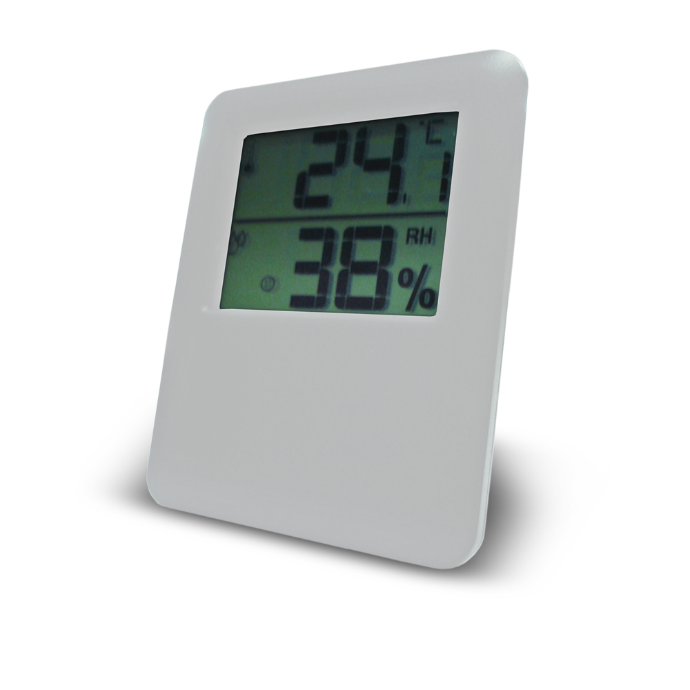 Thermomètre & hygromètre intérieur magnétique blanc - OTIO