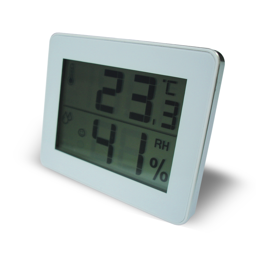 thermomètre / hygromètre  avec écran lcd  blanc - OTIO