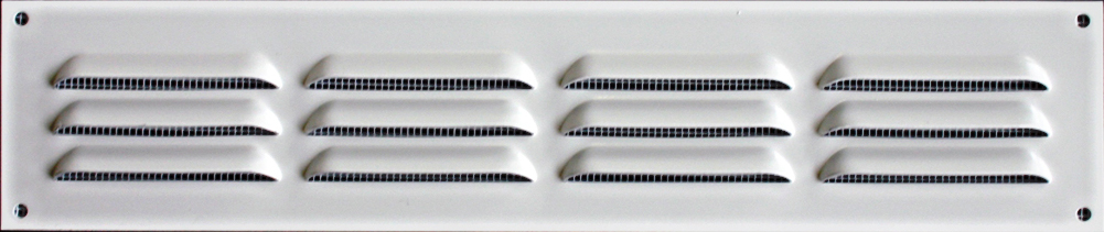 grille alu blanc 240x50mm - avec moustiquaire - AUTOGYRE