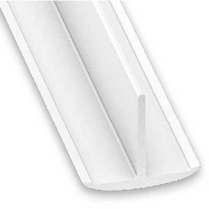 Profilé T PVC 25x18mm 2m Blanc - CQFD