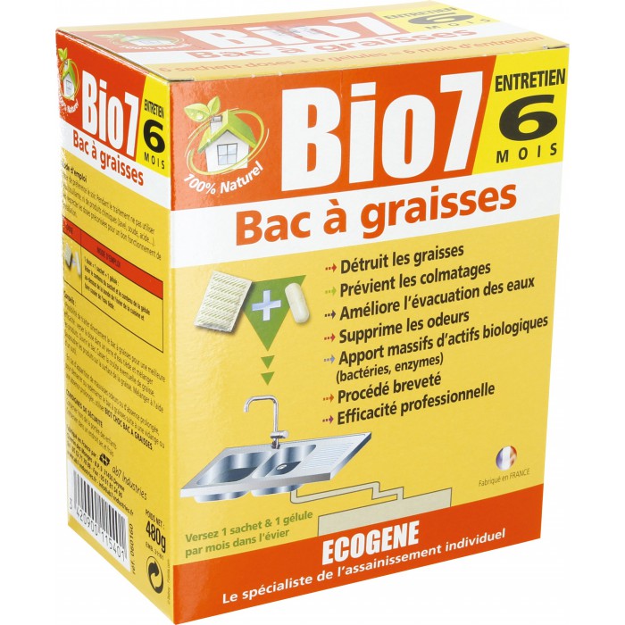 Entretien de bac à graisses Bio7 480 g - ECOGENE