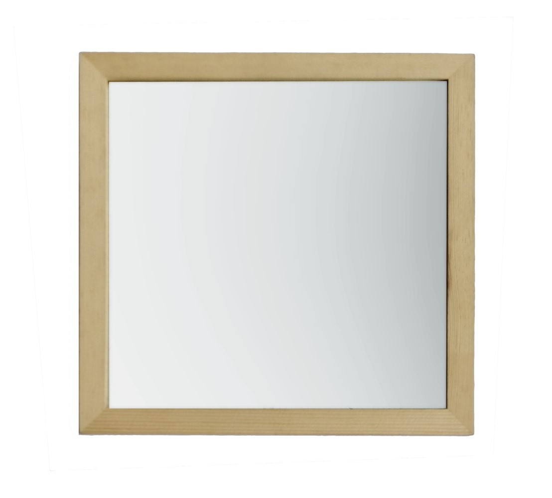 Miroir Cléo 20x20cm Bois Brut - 1ER