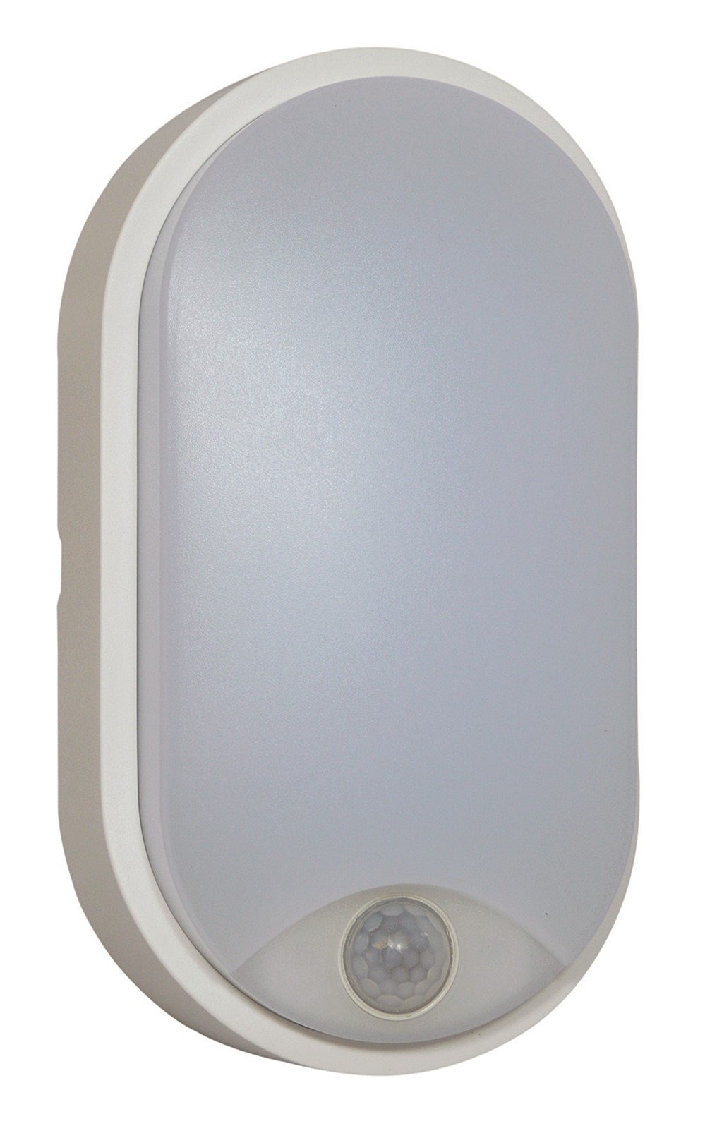 Hublot LED 10W ovale blanc avec détecteur - TIBELEC 