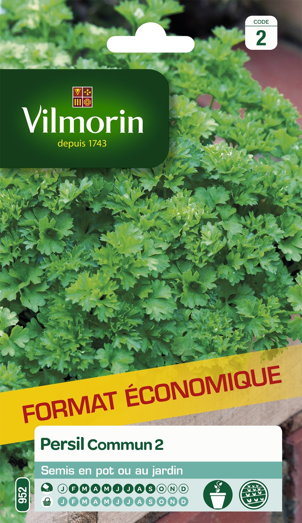 Graines Persil Commun 2 Format Économique - VILMORIN