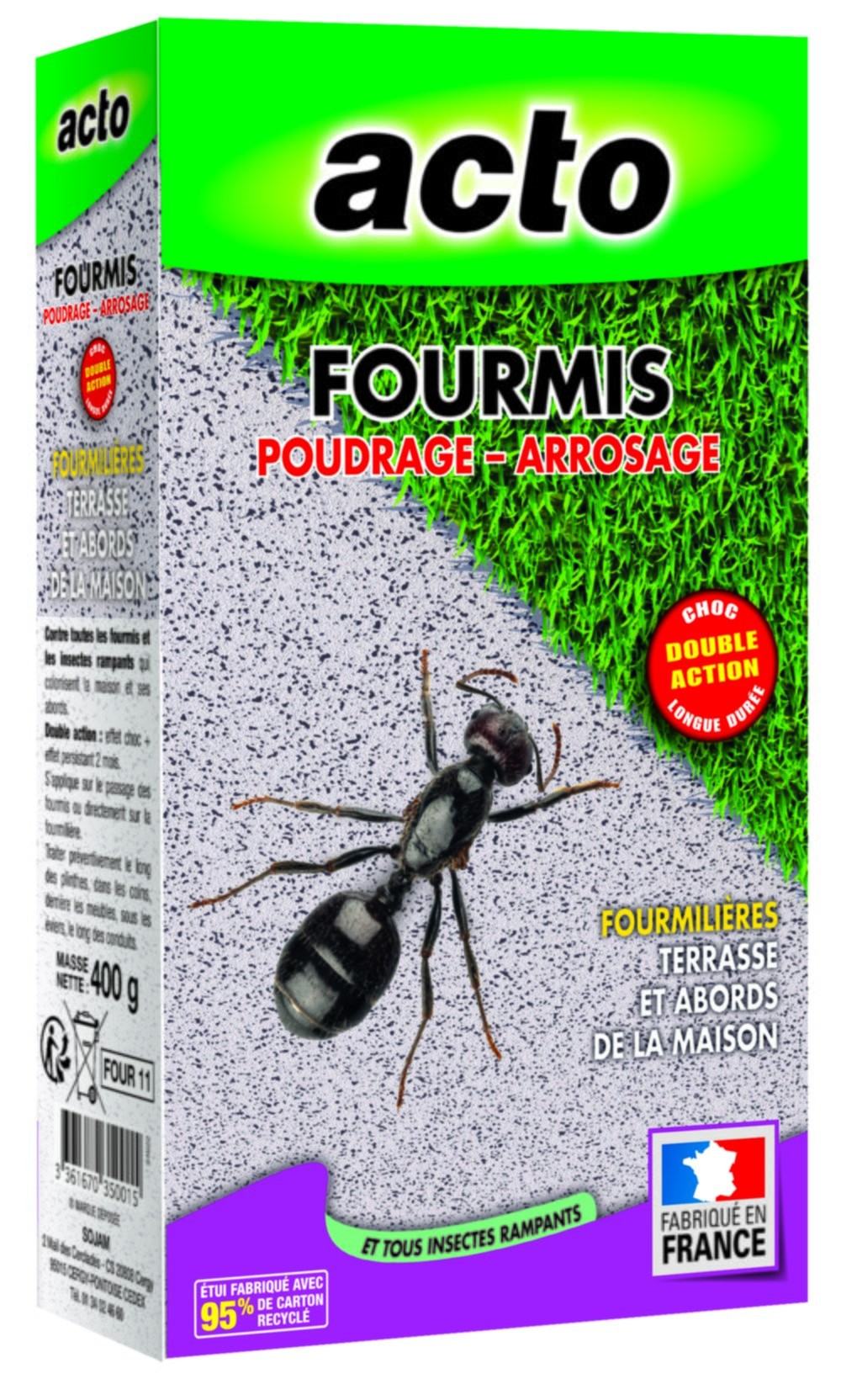 Poudre fourmis poudrage et arrosage 400 g