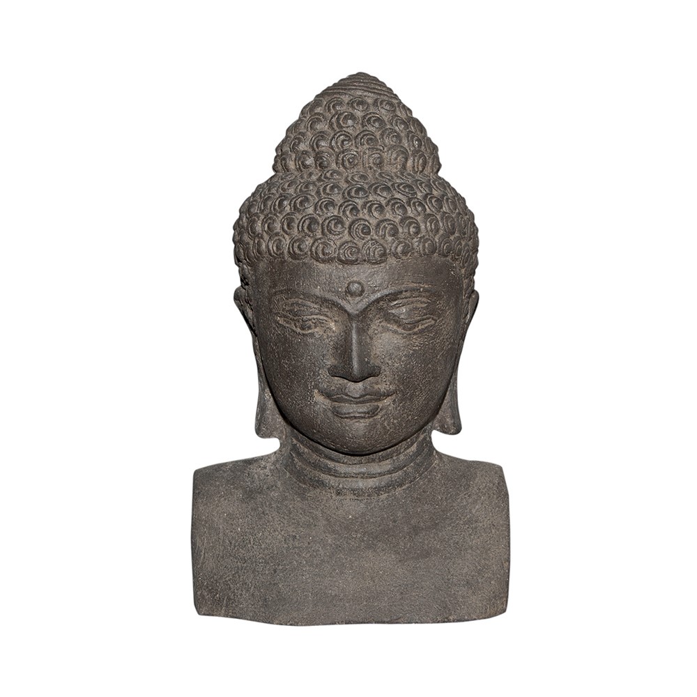 Buste de Bouddha Pierre Reconstituée 31cm