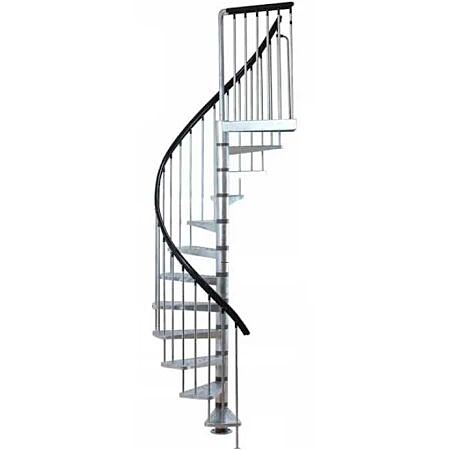 Escalier colimaçon acier galvanisé Industria 11 marches Ø125cm - BURGER