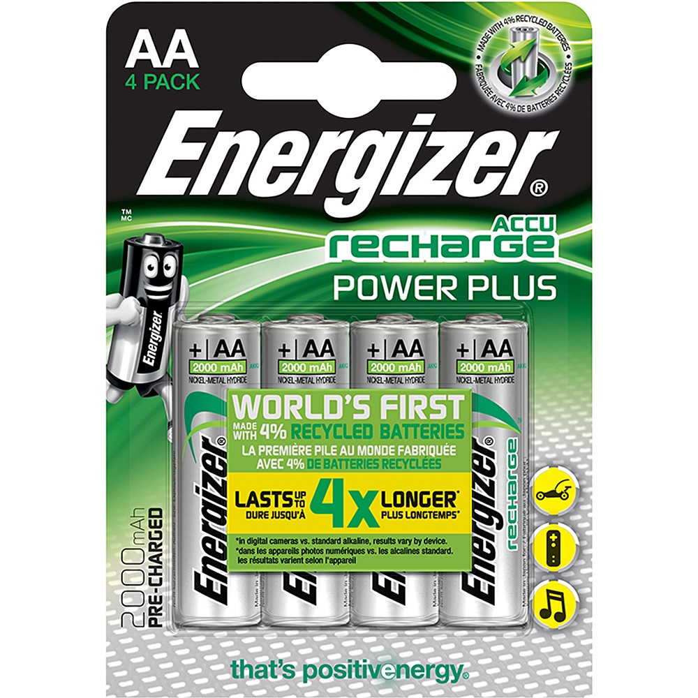 Piles Rechargeables AA HR6 2000mAh x4 Energizer