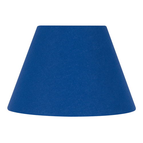 Abat-jour forme conique D19 coton bleu roy 