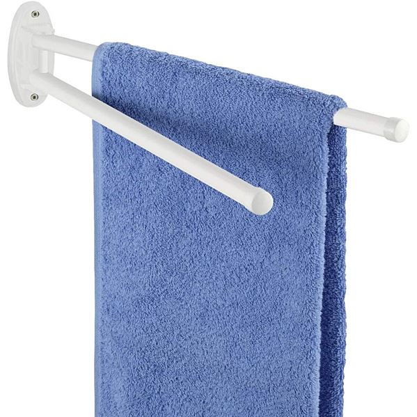 Porte-serviettes à barres blanc Basic - WENKO