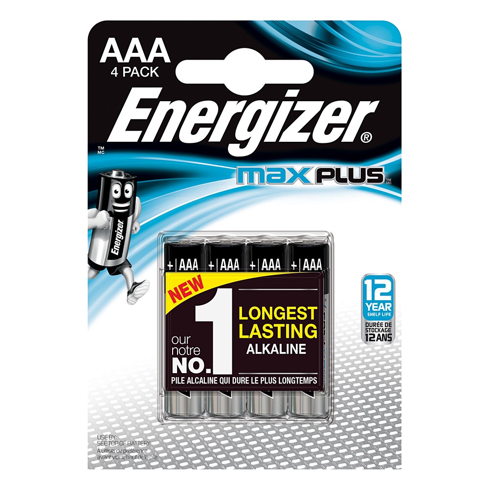 Pile AAA LR03 Energizer Max Plus 1.5V x4