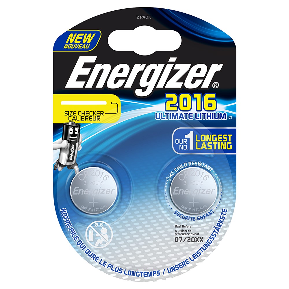 Pile CR2016 Energizer Ultimate Lithium x2