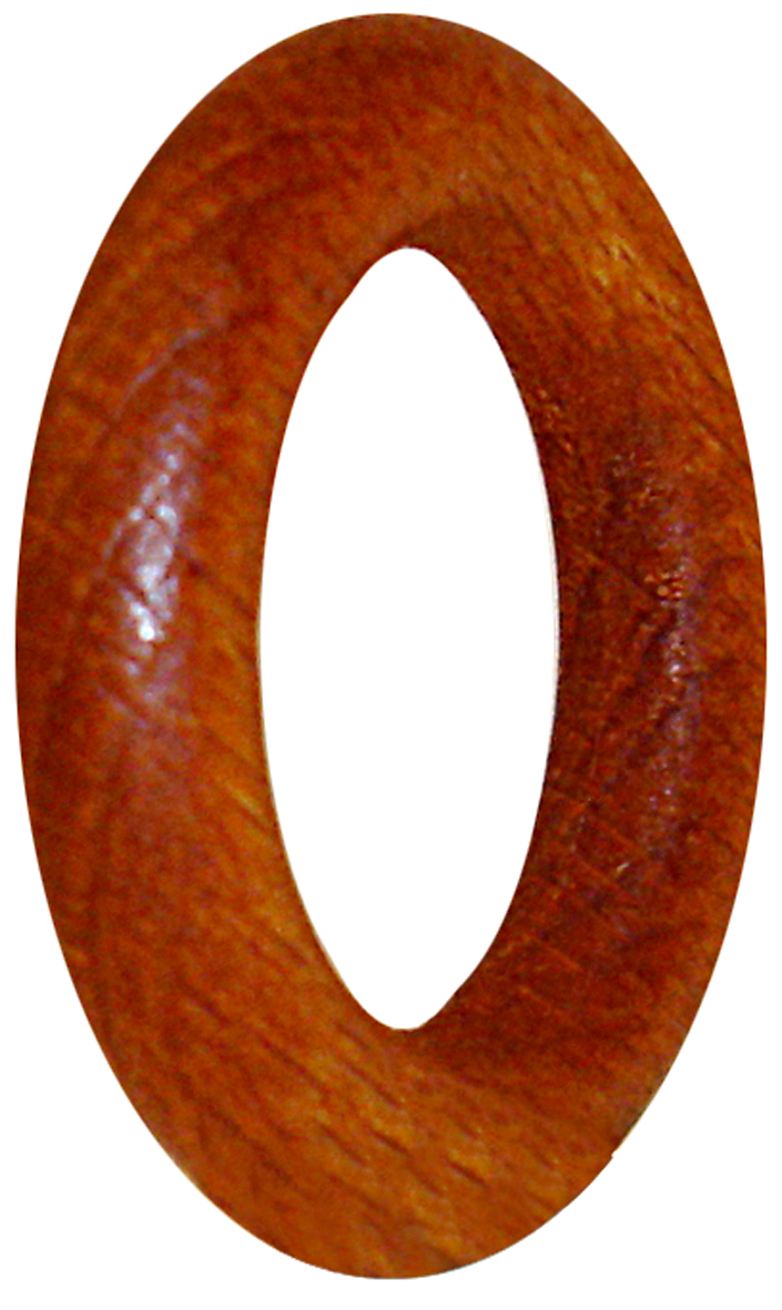 Lot de 10 anneaux en bois 35mm pour tringle de vitrage Ø11 merisier