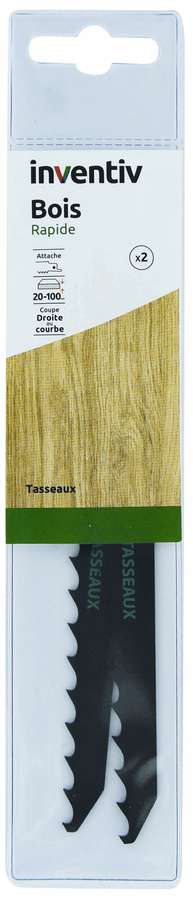 2 lames de sabre bois tasseaux CP 100 mm - INVENTIV
