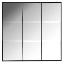 Miroir Verriere Metal 80x80cm Noir