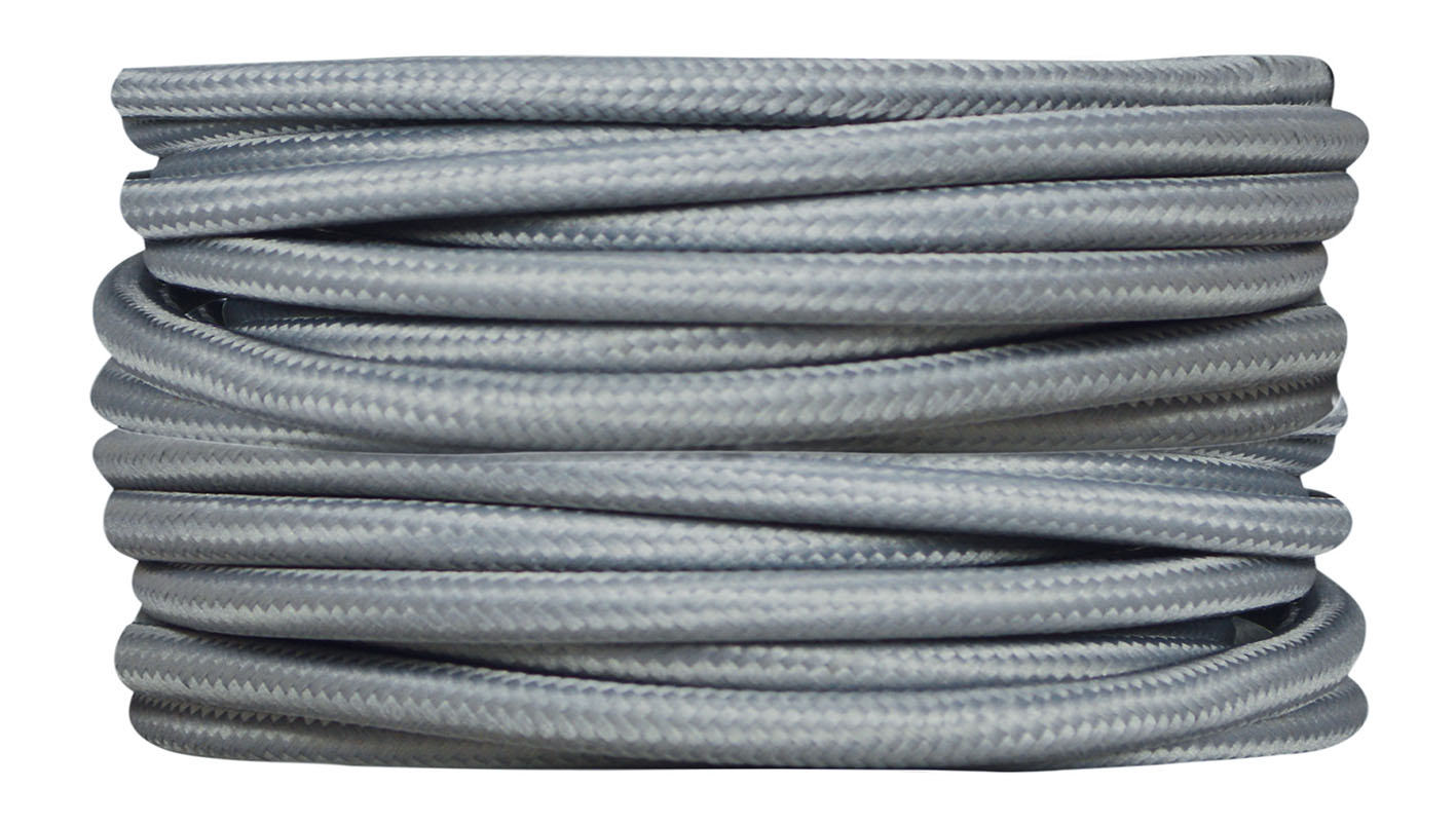 Câble tissu gris 3m - TIBELEC 