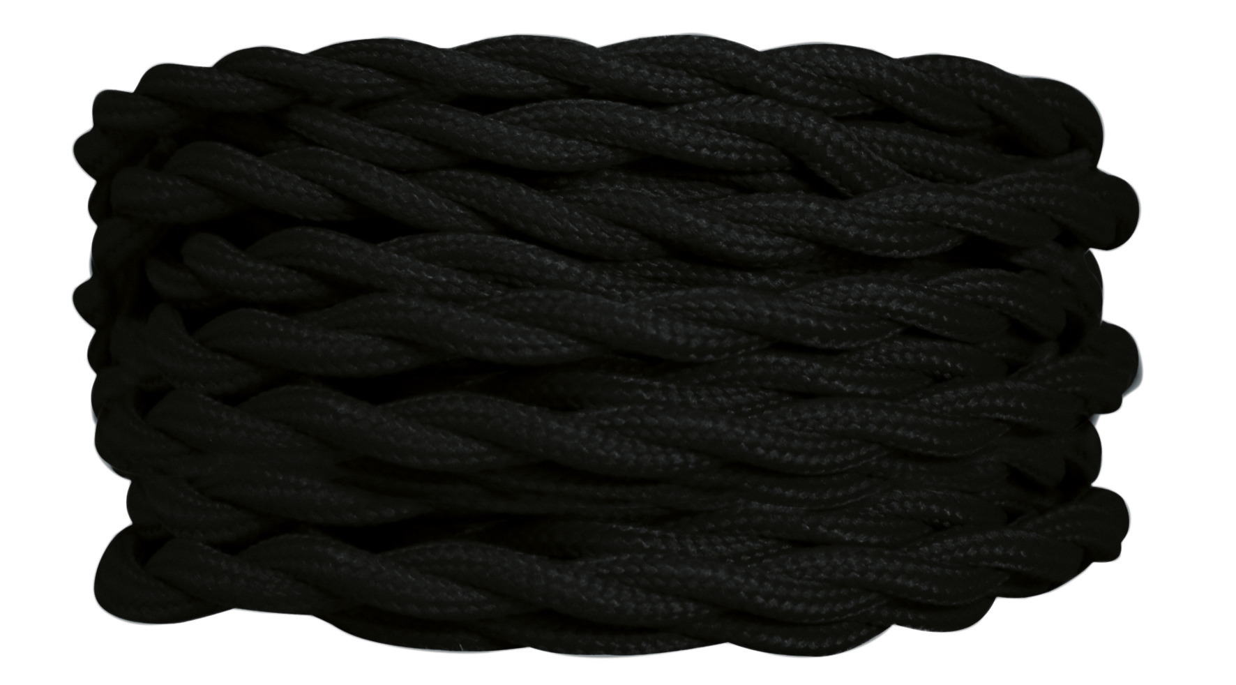 TIBELEC 2 câbles tissu torsadés noir 3m