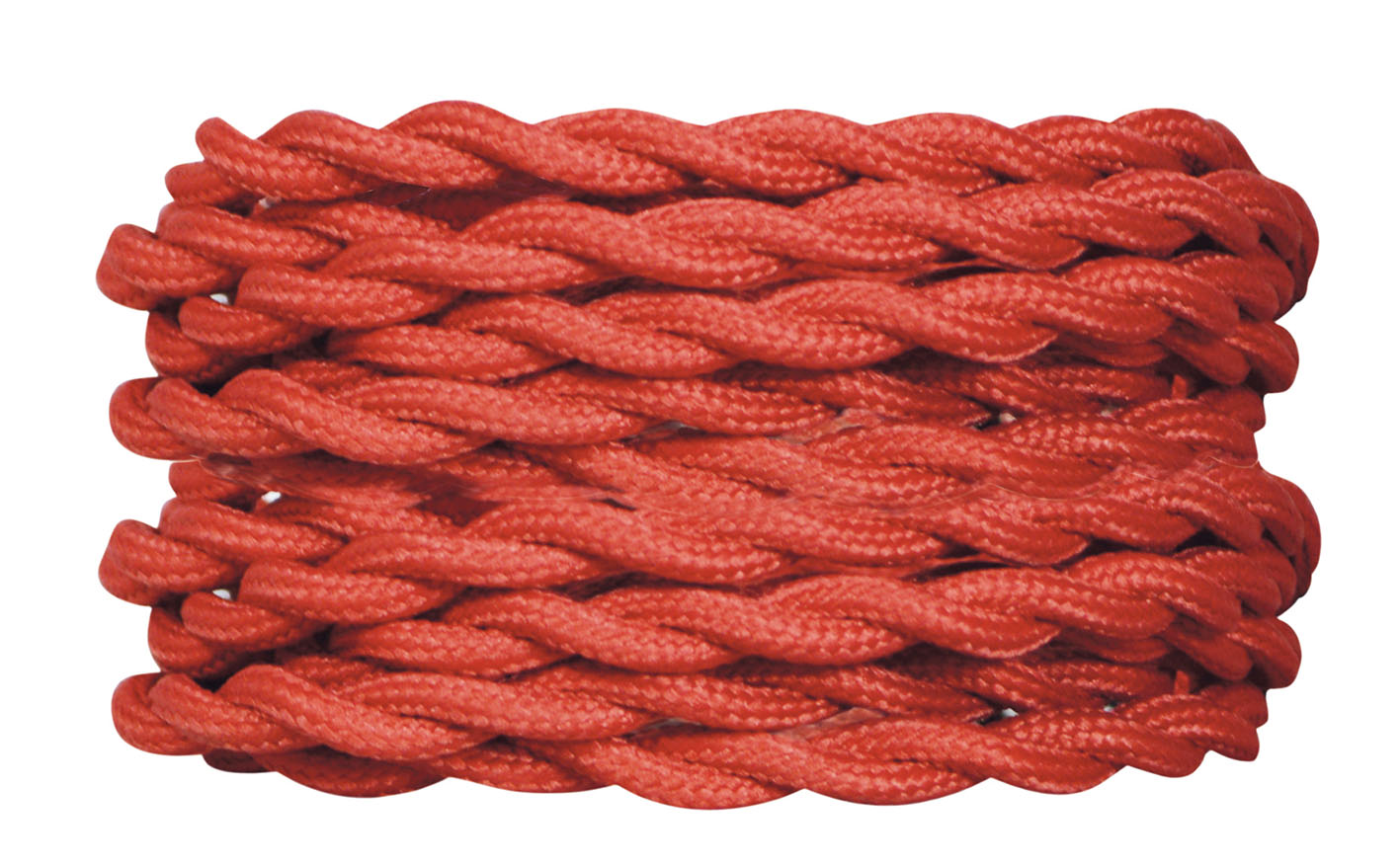 2 câbles tissu torsadés rouge 3m - TIBELEC