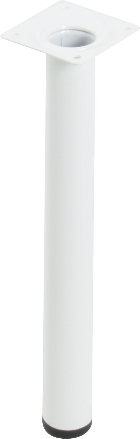 Pied metallique cylindrique sans verin blanc H.250 ∅30 - BAR PLUS