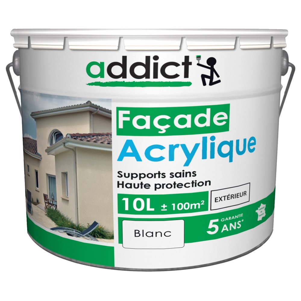 PEINTURE FACADE “ADDICT” ACRYL FACADE 10 L BLANC
