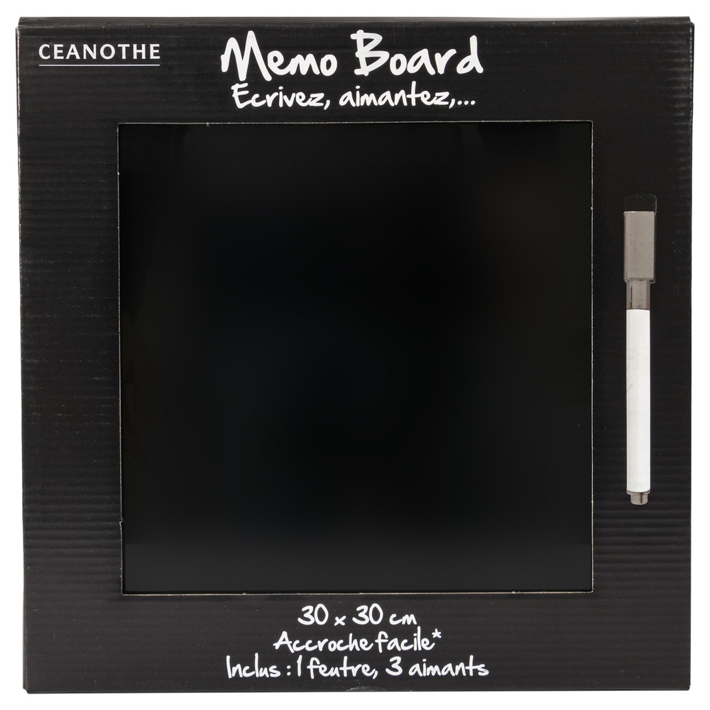 Memo board noir 30x30 