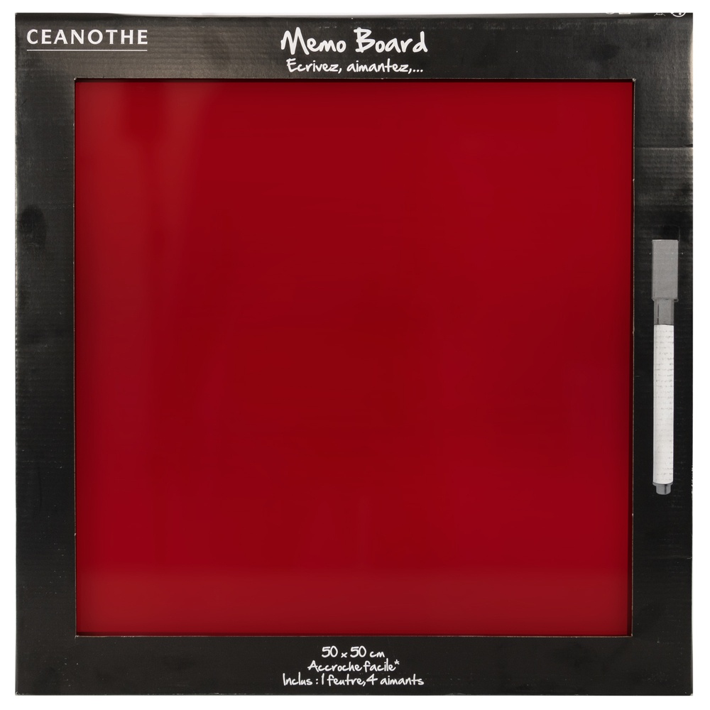 Memo board rouge 50x50 