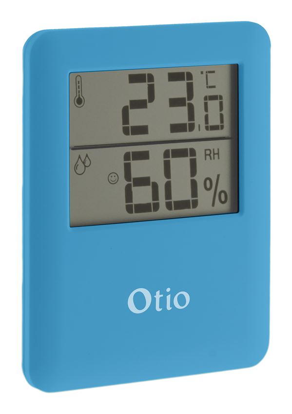 Thermometre / hygrometre interieur magnetique - bleu - otio