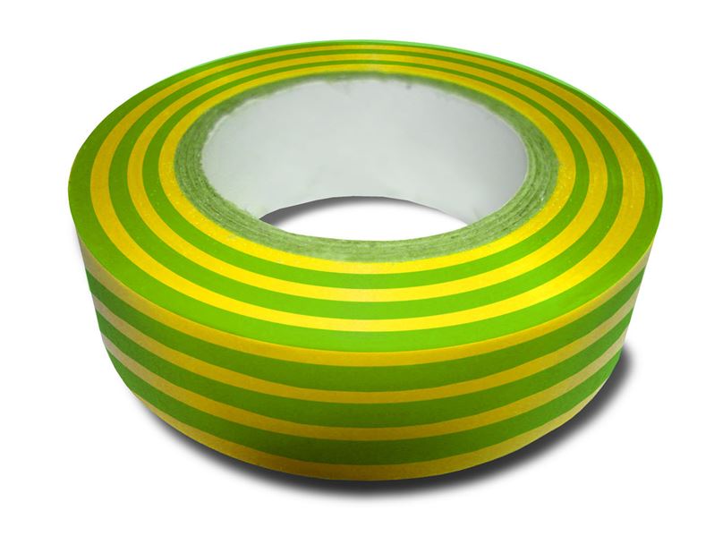 Rouleau adhesif 15mm x 10m vert/jaune - zenitech