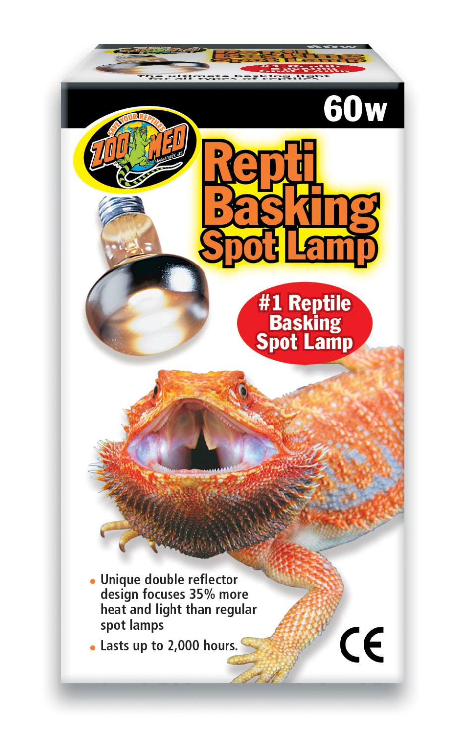 Ampoule chauffante pour reptiles, terrariums 60W