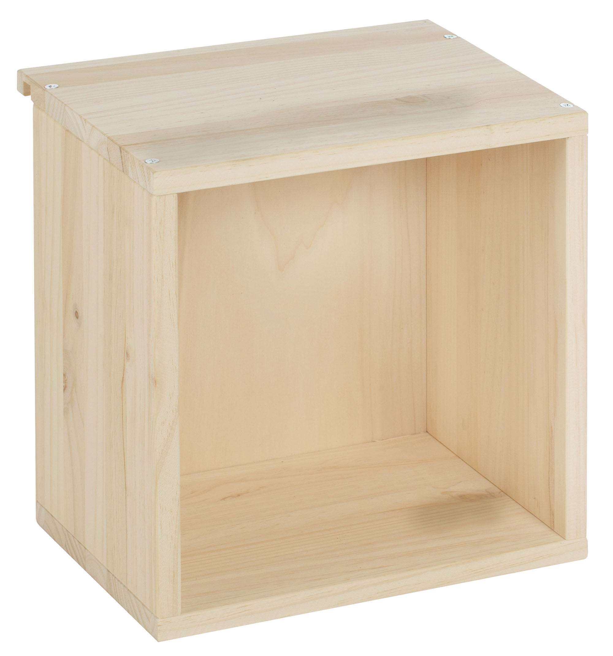 Cube en bois de pin