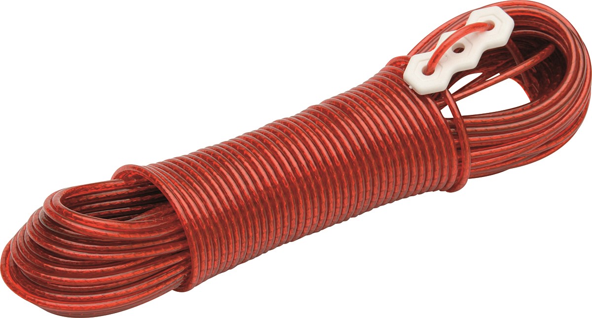 Corde à linge acier gainé 20m rouge - NESPOLI