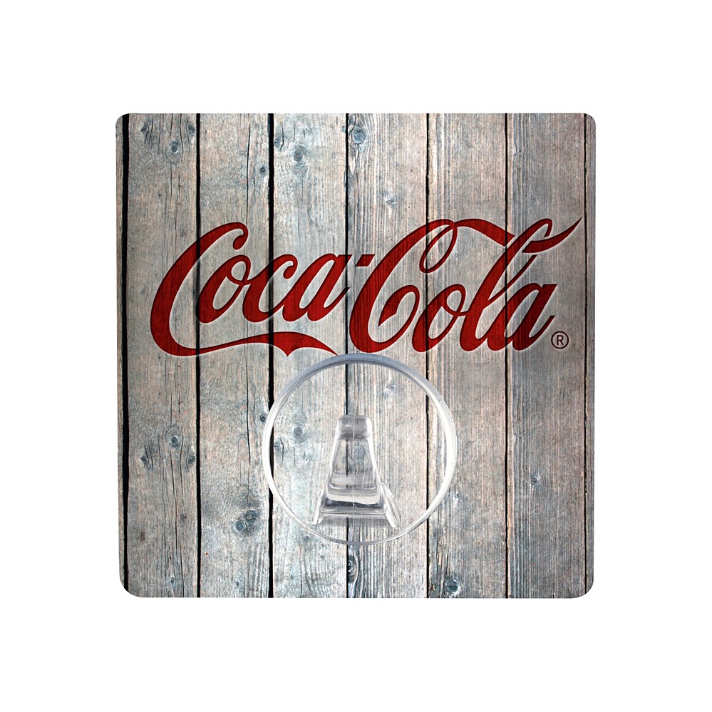Crochet static-loc coca-cola wood
