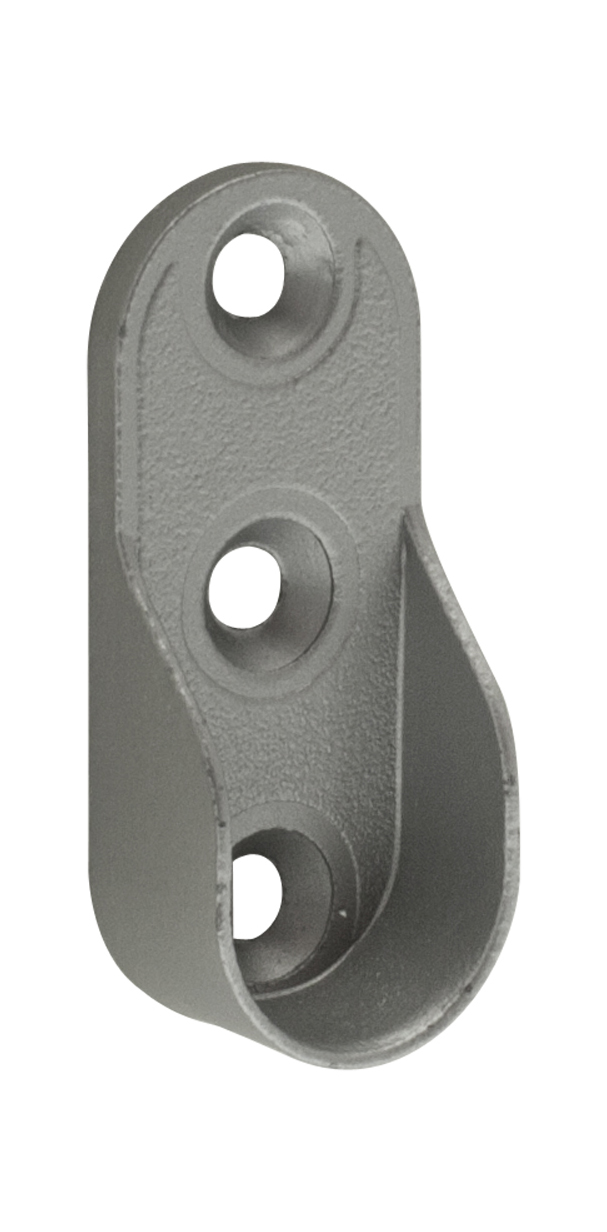 Supports ouverts muraux CIME 30x15mm ovale acier gris