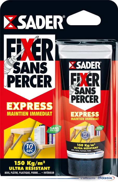 Colle Fixer sans percer express mini-tube 55ml - SADER - le Club