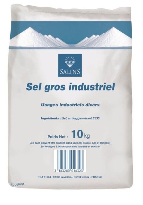 Gros sel industriel - sel de déneigement 10kg - SALINS - le Club