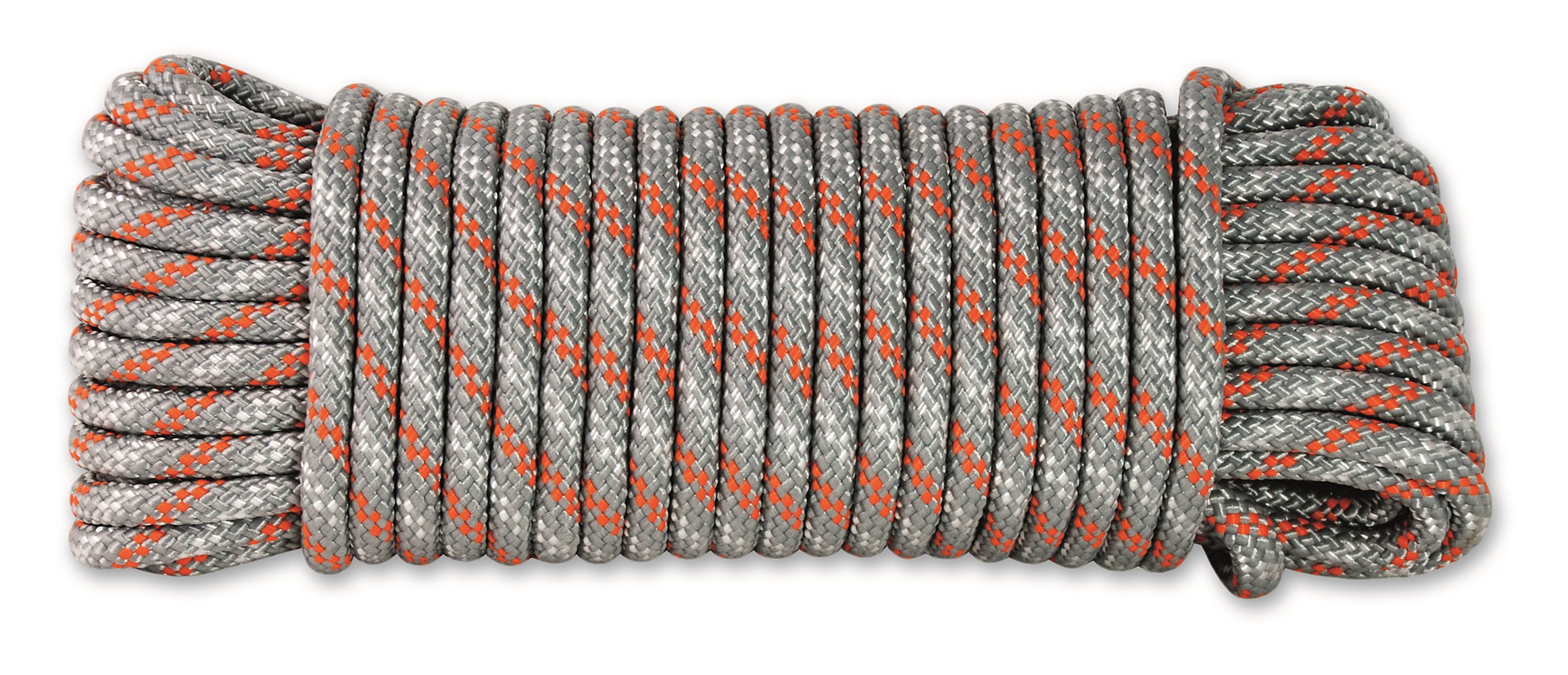 Corde polypropylène tressée 450 kg ∅ 6 mm L.15 m gris/orange -  CHAPUIS