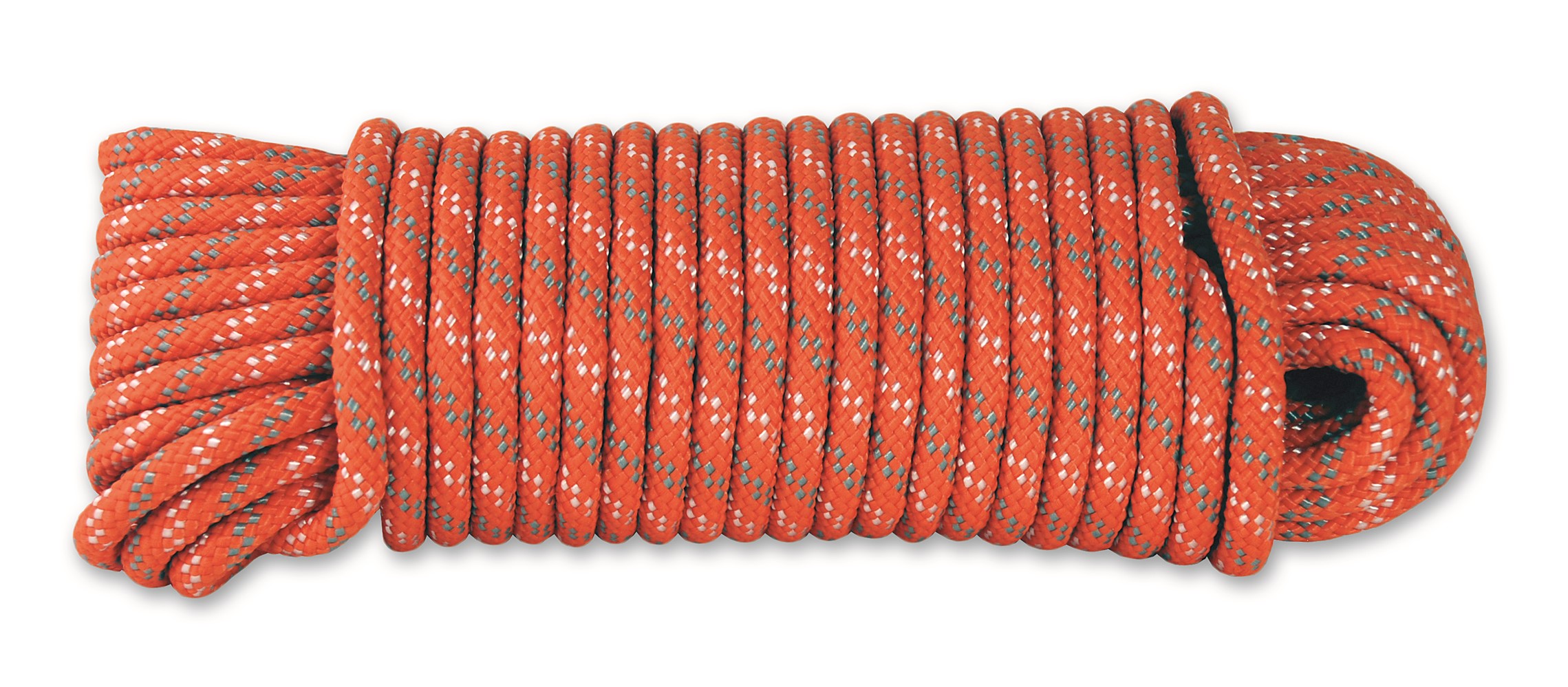 Corde polypropylène tressée 450 kg ∅ 6 mm L.15 m grise/orange - CHAPUIS