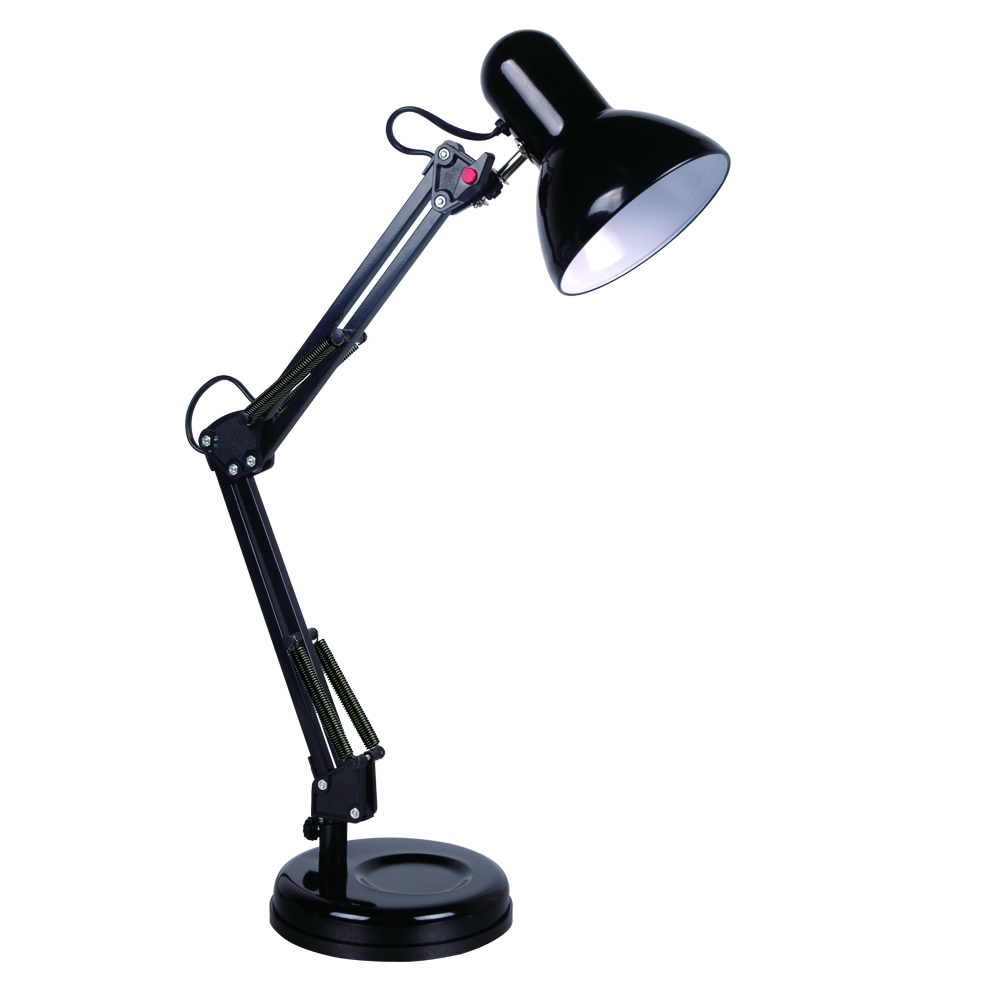 Lampe de bureau articulée E27 25W noir - INVENTIV
