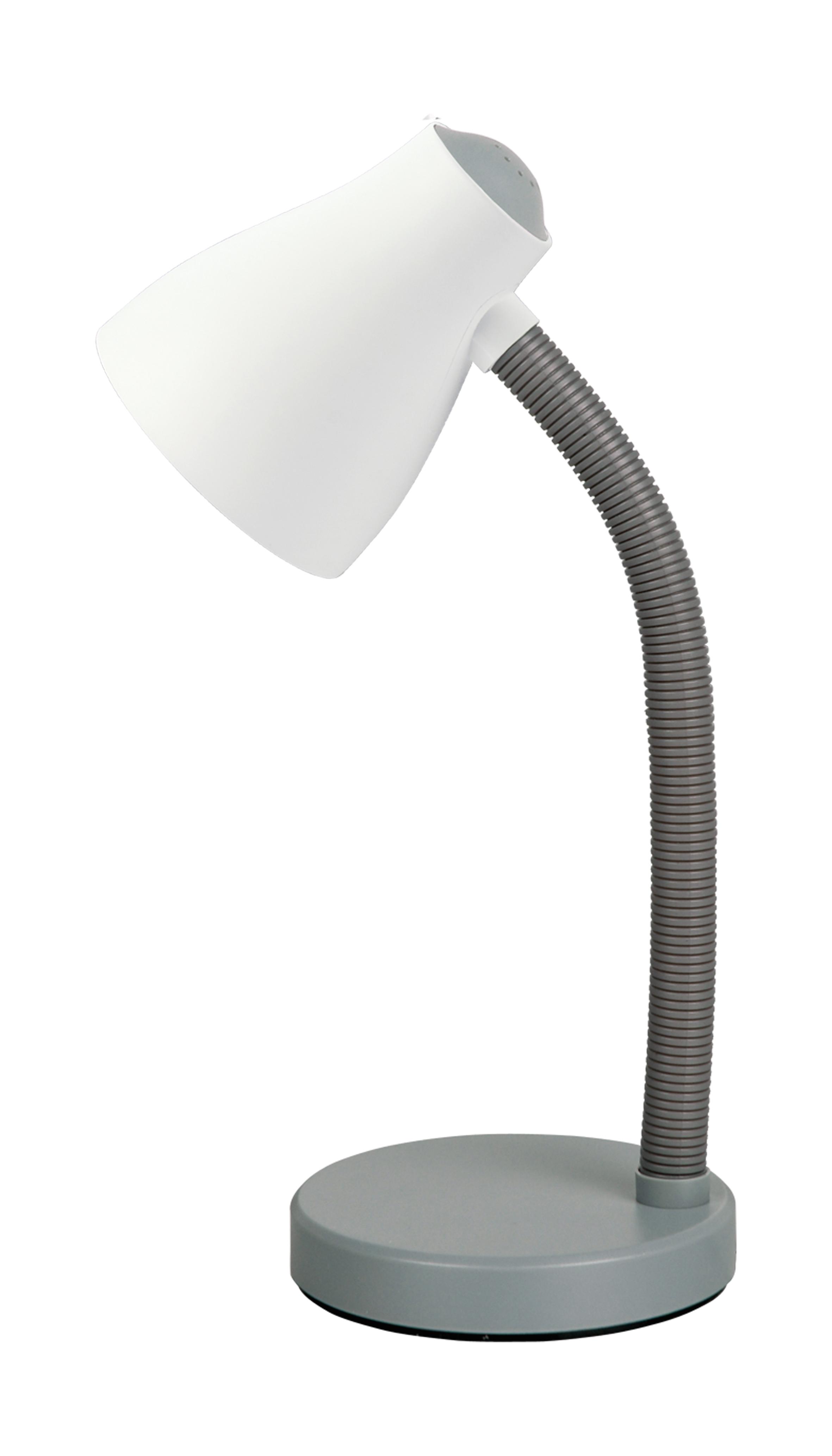 Lampe de bureau 25W bicolore blanc gris - INVENTIV