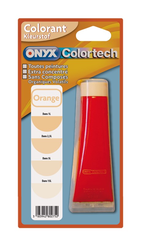 Colorant universel pour peinture Orange 60ml - ONYX COLORTECH