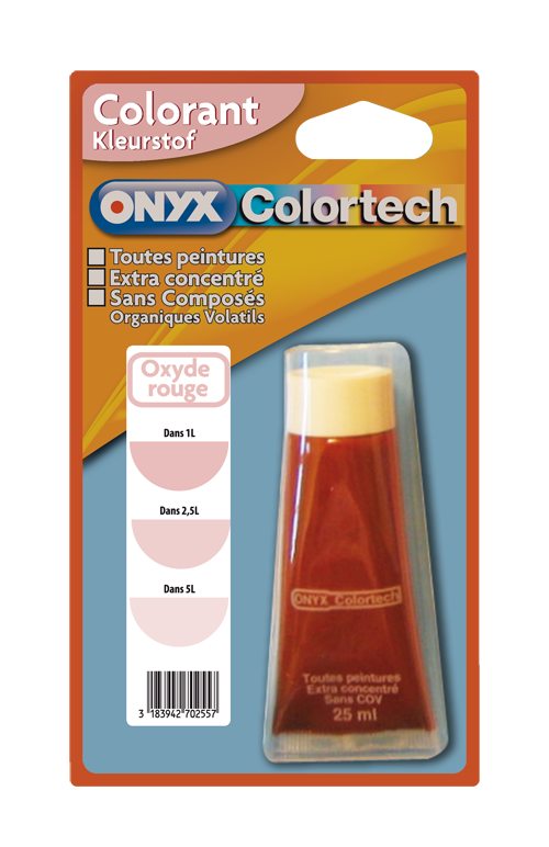 Colorant universel pour peinture Oxyde rouge 25ml - ONYX COLORTECH