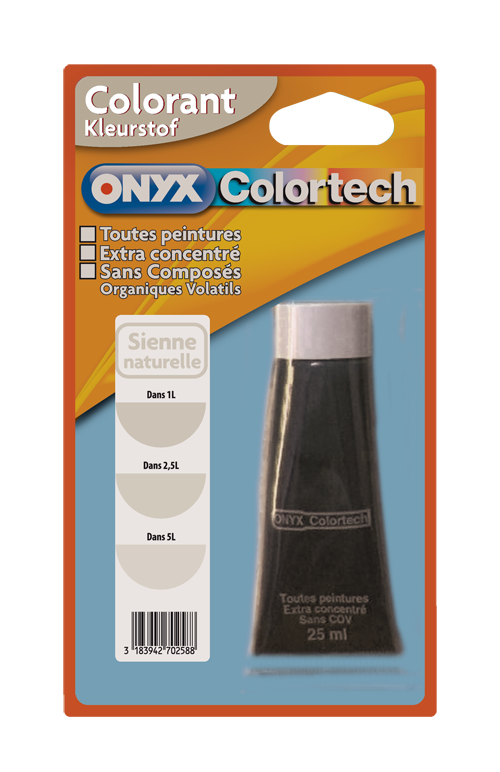 Colorant universel pour peinture Sienne naturelle 25ml - ONYX COLORTECH