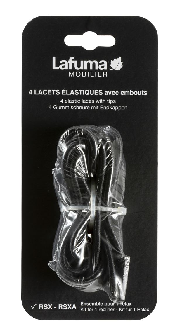 lacets élastiques avec embouts pour rsx - LAFUMA noir