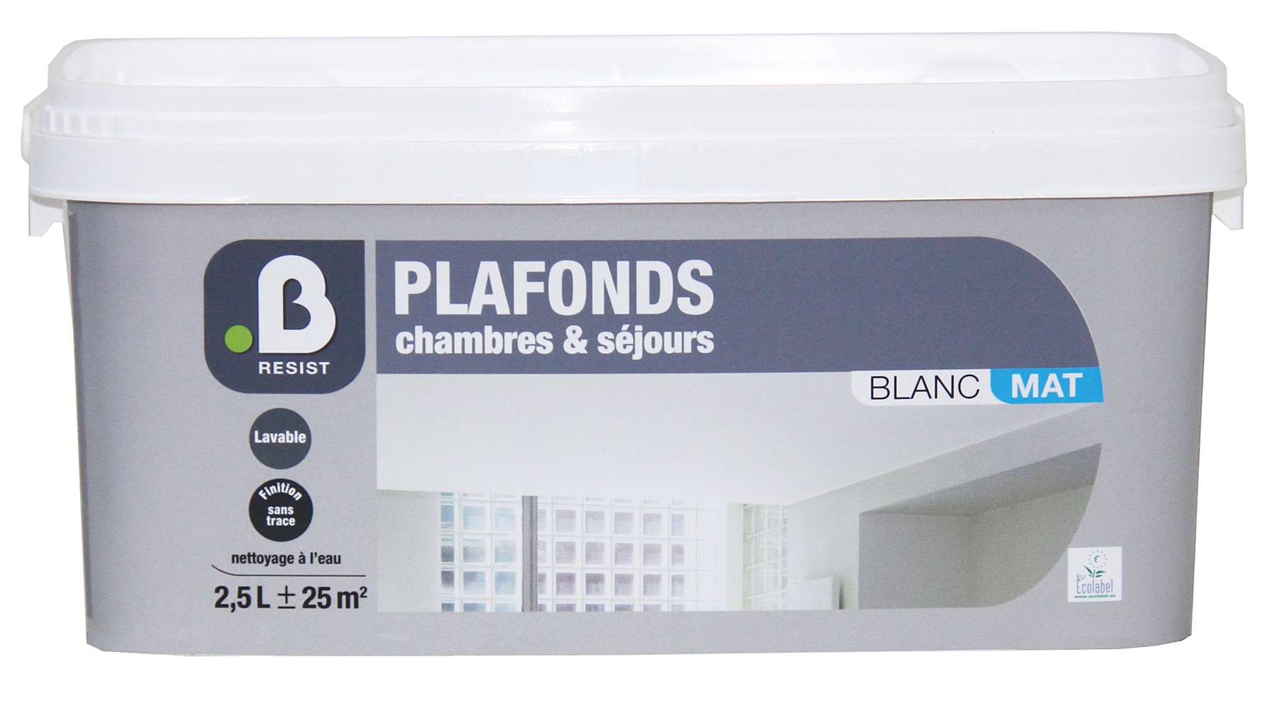 Peinture Plafonds Chambres & Séjours  Blanc mat  5L - B RESIST